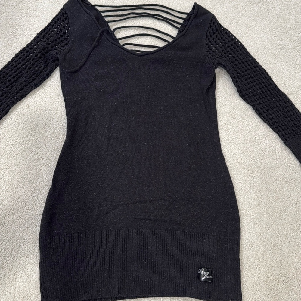 Shimmery black DKNY sweater